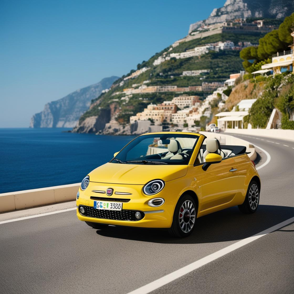 Italian life style: rent Fiat 500 Cabrio to reach Positano